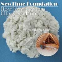 Blowing loose fiber mineral wool for spray insulation application